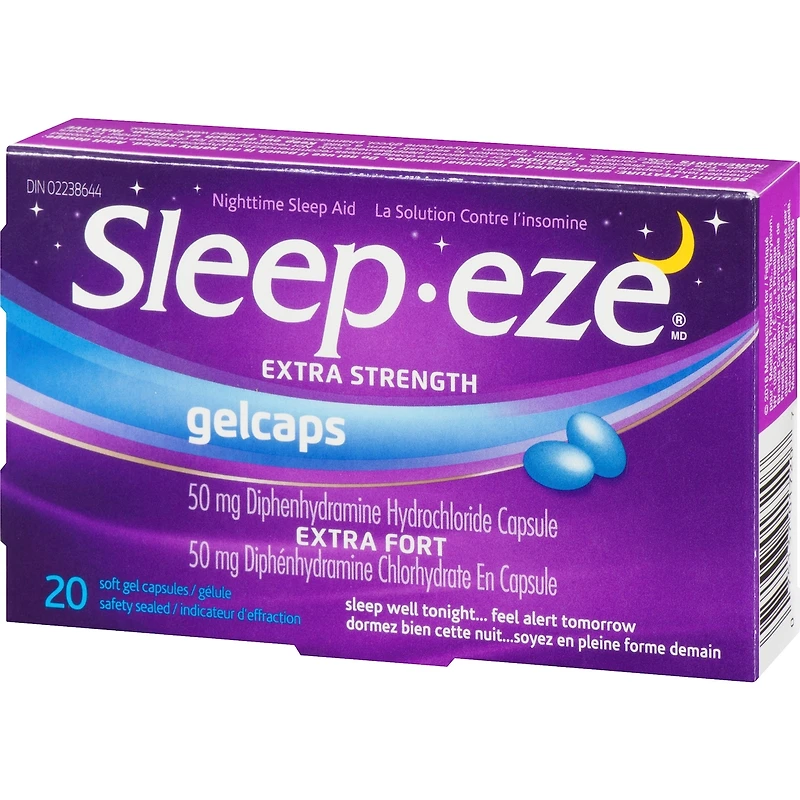 Sleep-eze Gelcaps Extra Fort La Solution Contre L'insomine