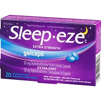 Sleep-eze Gelcaps Extra Fort La Solution Contre L'insomine