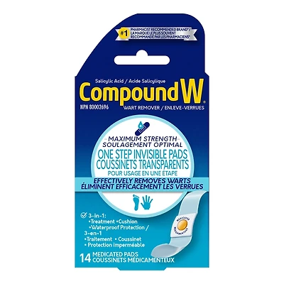 Compound W Maximum Strength One Step Invisible Pads