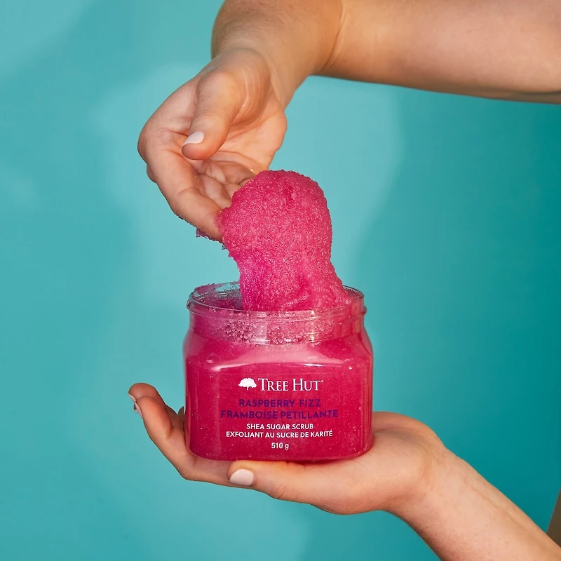 Framboise Pétillante Exfoliant Au Sucre De Karité