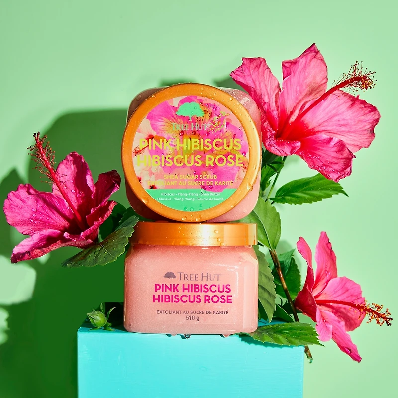 Hibiscus Rose Exfoliant Au Sucre De Karité