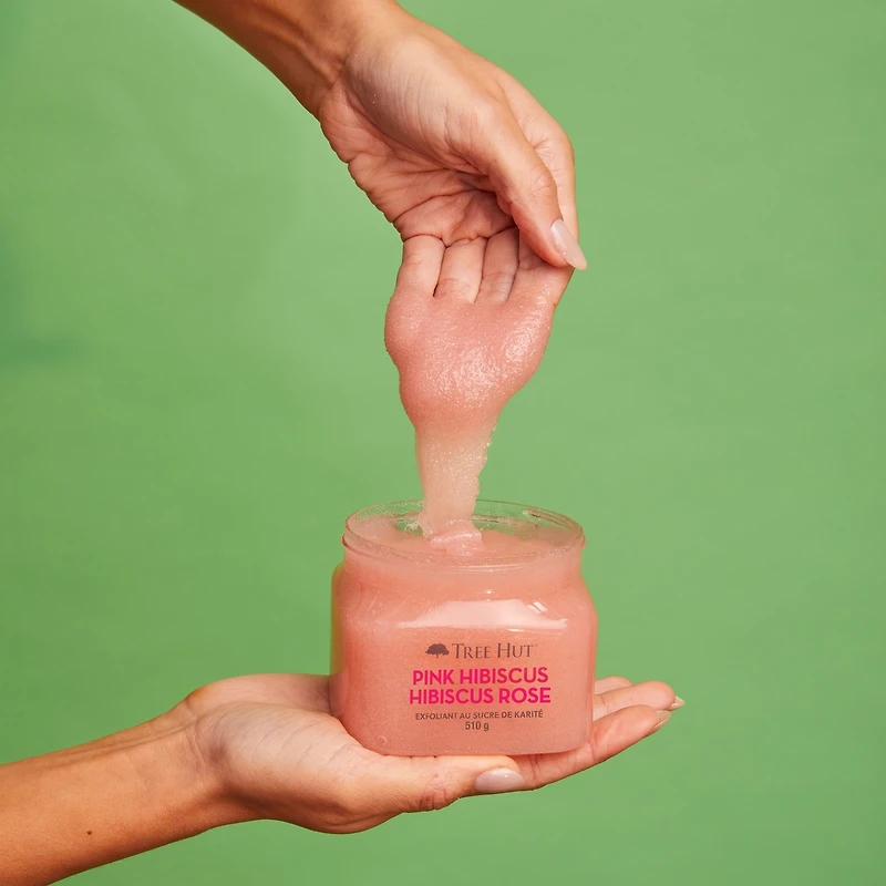 Hibiscus Rose Exfoliant Au Sucre De Karité