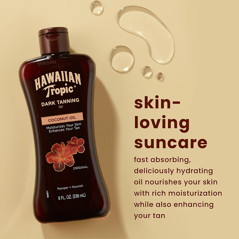 Huile de bronzage foncé à FPS 4 en formule hydtarante