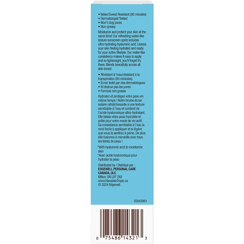 Hawaiian Tropic® Island Sport® FACE Sunscreen Spritz SPF 30