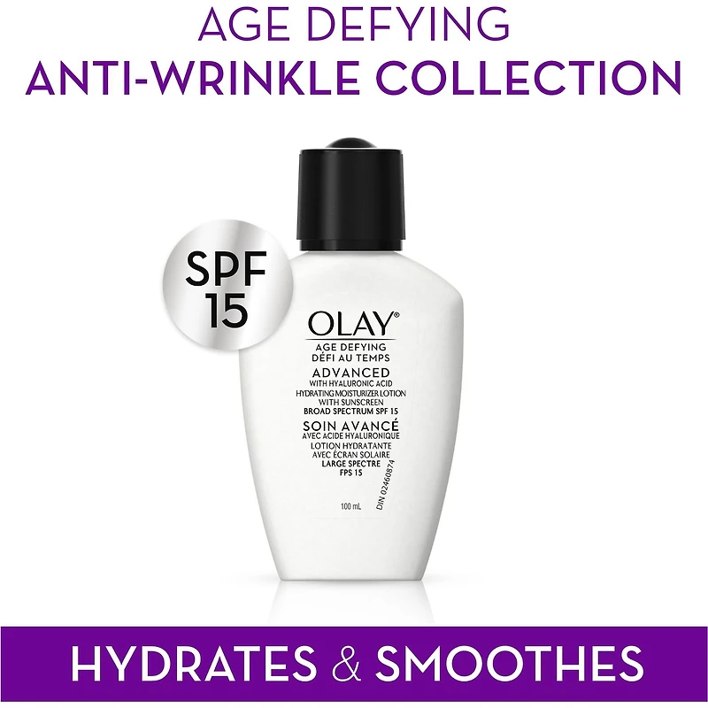 Lotion pour le visage anti-rides avec FPS 15 Défi au temps