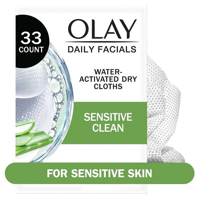 Daily Facial Sensitive Cleansing Cloths w/ Aloe Extract