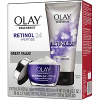 Nettoyant et hydratant Olay Retinol 24, paquet double