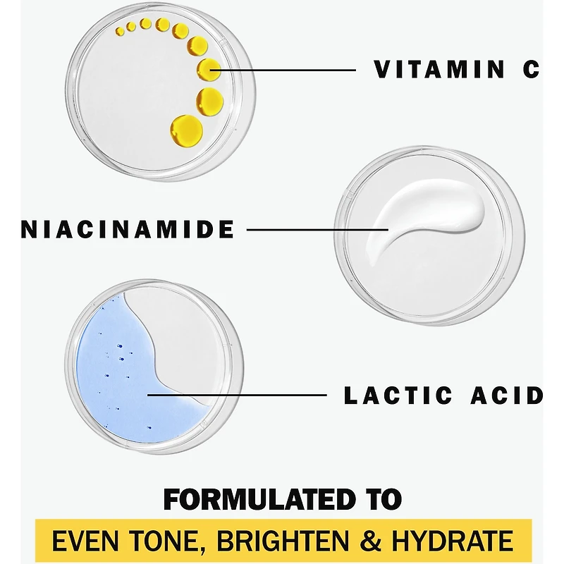 Hydratant léger Mini Donner de l’éclat, unifier le teint, hydrater avec vitamine C, format d’essai, 15mL (0,5oz)