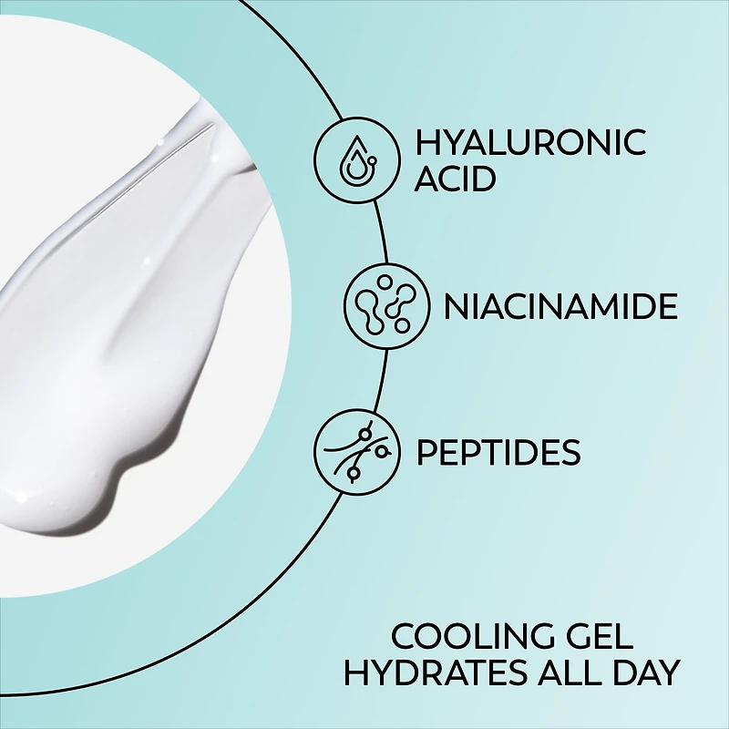 Gel crème pour les yeux Olay acide hyaluronique + peptide 24, non parfumée