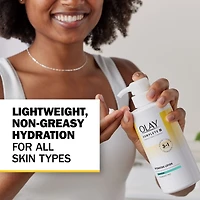 Complete+ Hydrating Lotion Fragrance-Free, 3-in-1 Nourishing Face Moisturizer for All Skin Types with Vitamin B3, Vitamin E, and Ceramides