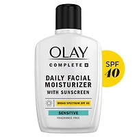 Complete+ Daily Facial Moisturizer with Sunscreen SPF 40, Fragrance-Free, 6 FL OZ, Broad Spectrum Sunscreen for Sensitive Skin