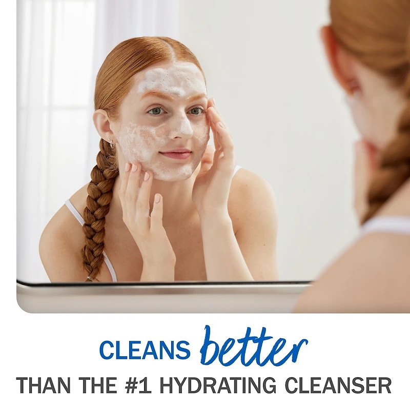 Nettoyant fondant pour le visage + Hyaluronique, nettoyant pour le visage activé par l’eau, 32 unités, pour nettoyer, tonifier et rafraîchir la peau