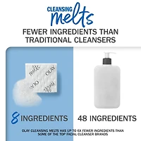 Cleansing Melts + Retinol Face Cleanser, 32ct, Water-Activated Face Wash Cleans, Tones, and Refreshes Skin