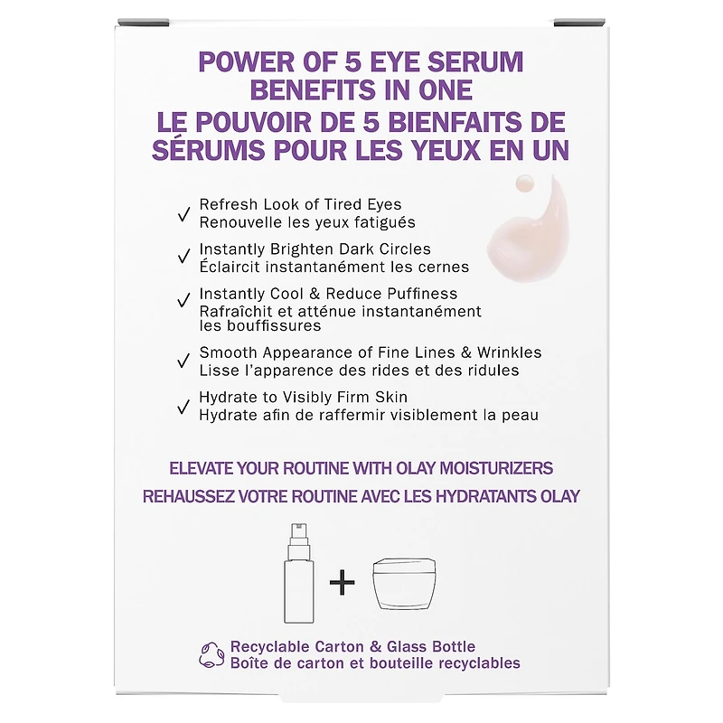 Super Eye Daily Serum, 5-in-1 Eye Serum with Vitamin C and Niacinamide to Brighten, Depuff, and Smooth