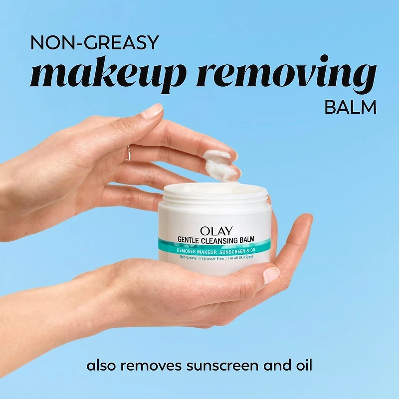 Gentle Cleansing Balm Makeup Remover, Fragrance Free, Hydrating Face Cleanser Removes Makeup, Sunscreen and Oil