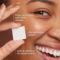 Cleansing Melts + Gentle Face Cleanser, 32ct, Water-Activated Face Wash Cleans, Tones, and Refreshes Skin, Fragrance-Free, Sensitive Skin