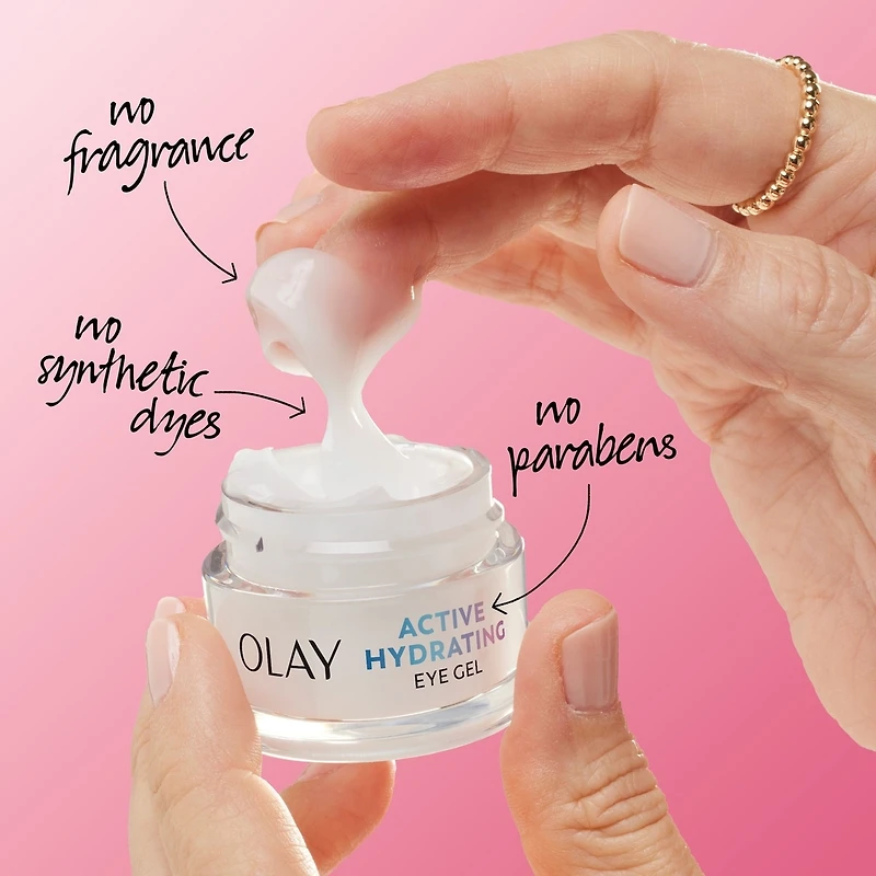 Active Hydrating Eye Gel, Fragrance-Free, Anti-Aging Eye Cream with Hyaluronic Acid and Niacinamide