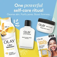 Mega Hydration Holiday Bag, Skincare Gift Set, 4pc, Body Wash, Face Cleanser, Daily Moisturizer, Night Moisturizer