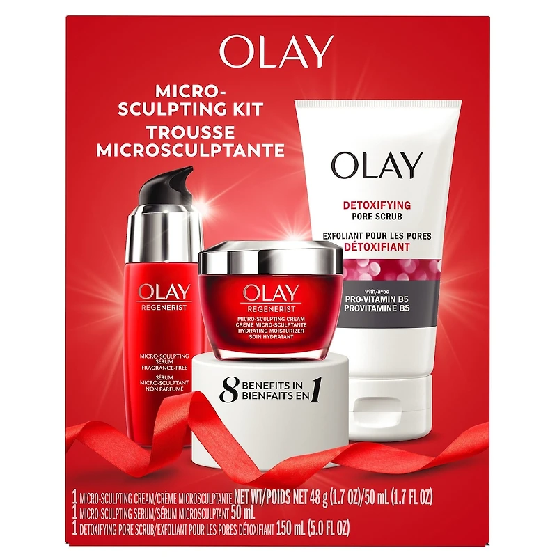 Regenerist Micro-Sculpting Cream Holiday Pack, Skincare Gift Set, 3pc, Face Cleanser, Face Serum, Face Moisturizer