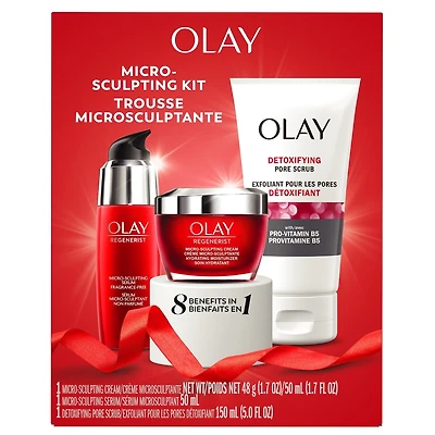 Regenerist Micro-Sculpting Cream Holiday Pack, Skincare Gift Set, 3pc, Face Cleanser, Face Serum, Face Moisturizer