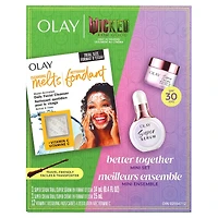 x Wicked: For Good: Better Together Mini Set, Skin Care Gift Set, 3pc, Face Cleanser, Mini Face Serum, Mini Face Moisturizer