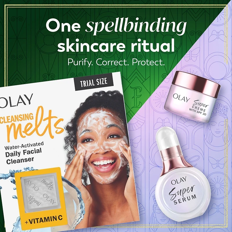 x Wicked: For Good: Better Together Mini Set, Skin Care Gift Set, 3pc, Face Cleanser, Mini Face Serum, Mini Face Moisturizer