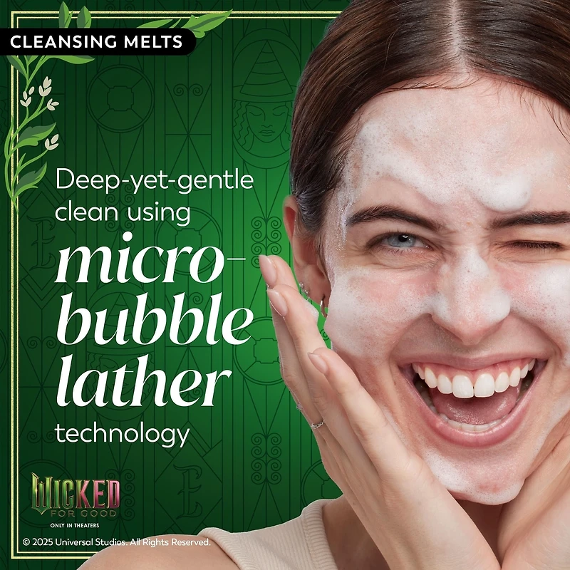 x Wicked: For Good: Better Together Mini Set, Skin Care Gift Set, 3pc, Face Cleanser, Mini Face Serum, Mini Face Moisturizer