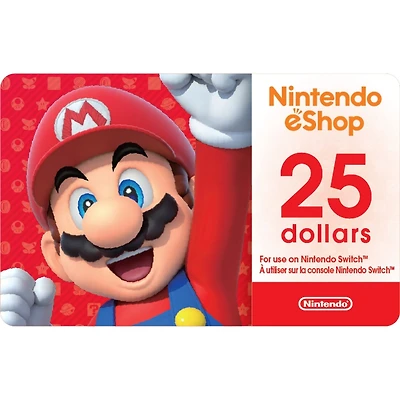 Cartes-cadeaux numériques Nintendo E-Shop espÃ¨ces