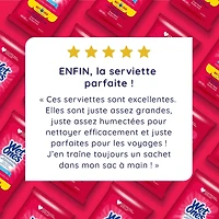 Serviettes antibactériennes, serviettes préhumectées pour les mains  au parfum frais