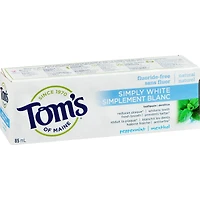 Tom's of Maine Simply White Dentifrice Naturel Sans Fluorure Menthe 85ML