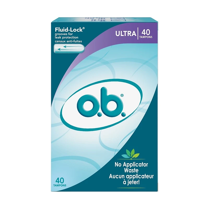 o.b. Original Non-Applicator Tampons Ultra Absorbancy