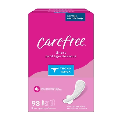 Protège-dessous Carefree pour tanga minces en sachets pratiques