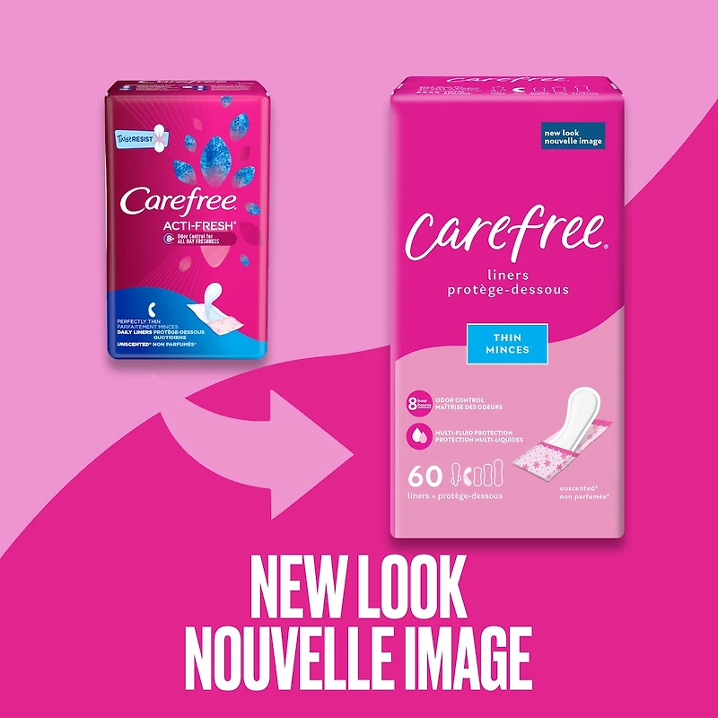 Acti-Fresh Body Shape Panty Liners Thin To Go Pack of 60 Liners