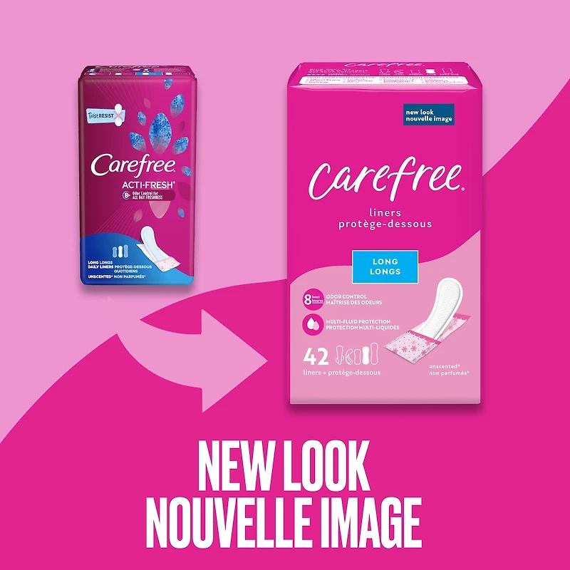 Carefree Acti-Fresh Body Shape Panty Liners Long