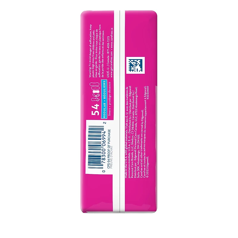 Emballage de 54 protège-dessous Acti-Fresh galbés réguliers en sachets pratiques