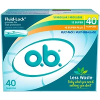 o.b. Original Non-Applicator Tampons Multipack Regular Super & Super Plus