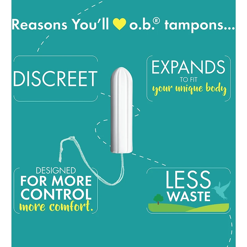 o.b. Original Non-Applicator Tampons Multipack Regular Super & Super Plus