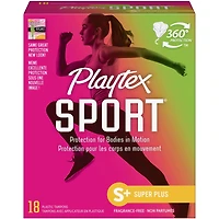 Tampons non parfumés pour athlètes Sport de Playtex à absorptivité super plus