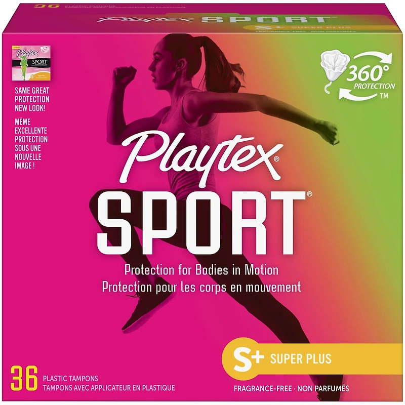 Tampons non parfumés Sport de Playtex à absorptivité super plus