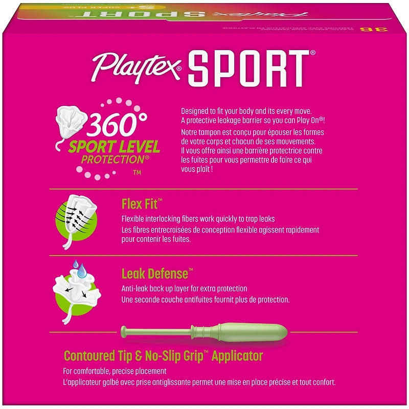 Tampons non parfumés Sport de Playtex à absorptivité super plus