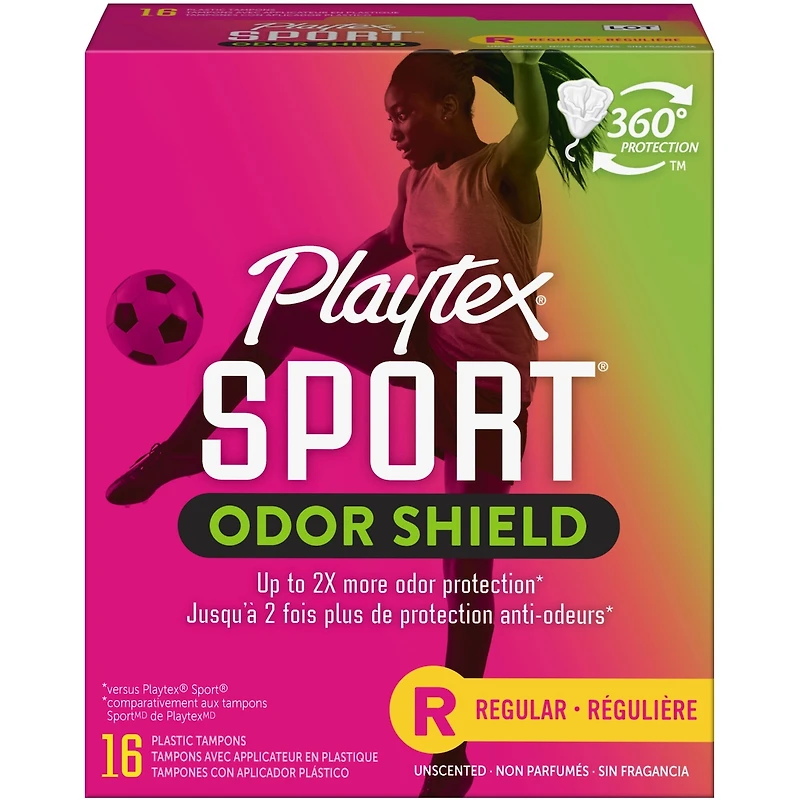 Playtex Sport Odor Shield Unscented Tampons Regular