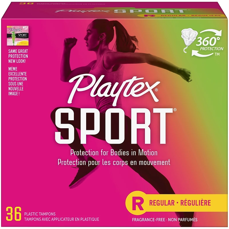 Playtex Sport Tampons, Unscented, Regular