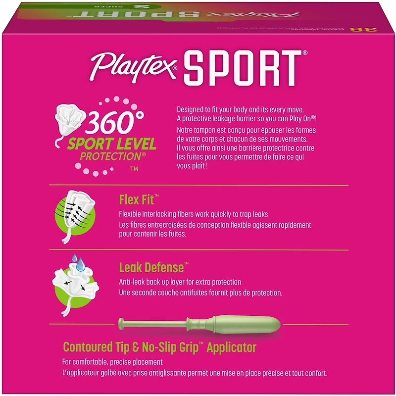 Sport Tampons, Unscented, Super
