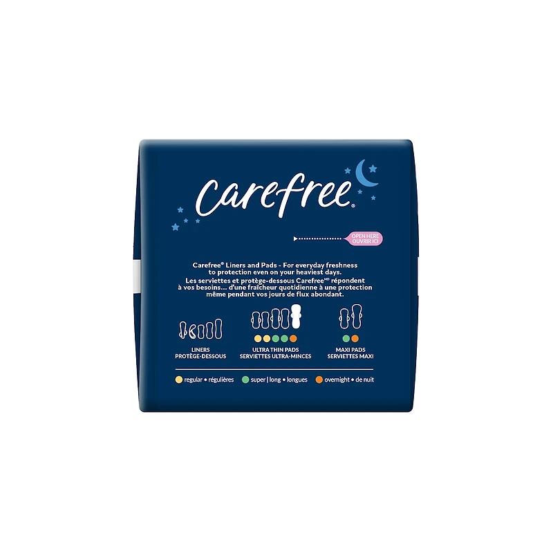 28 serviettes de nuit CAREFREEMD ultra-minces avec ailes