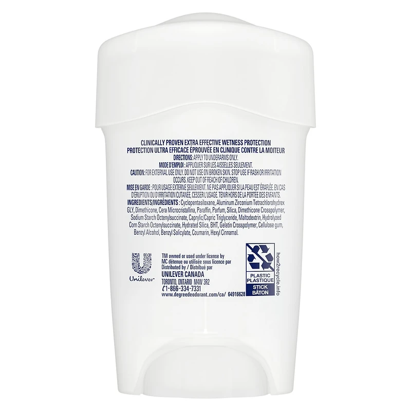 Antisudorifique Degree for Women DFW Clinical Fraicheur Matin protection antibactérienne contre les odeurs 48 GR