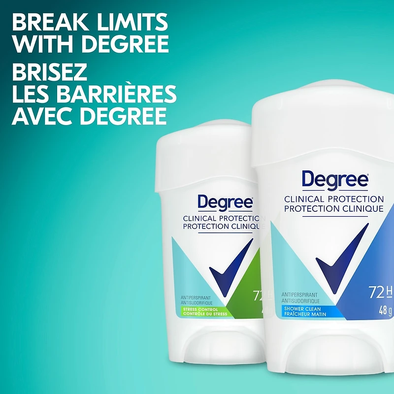 Antisudorifique Degree for Women DFW Clinical Fraicheur Matin protection antibactérienne contre les odeurs 48 GR