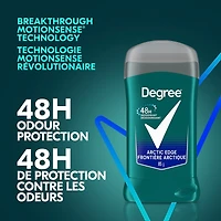 Désodorisant en bâton pour hommes Degree Men  Arctic Edge pour 48 h de protection contre les odeurs et une fraîcheur longue durée 85 g