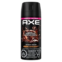 AXE  Dual Action Deodorant Body Spray for Long Lasting Odour Protection Dark Temptation Dark Chocolate Men's Deodorant 48 hours Fresh formulated without Aluminum 113 GR