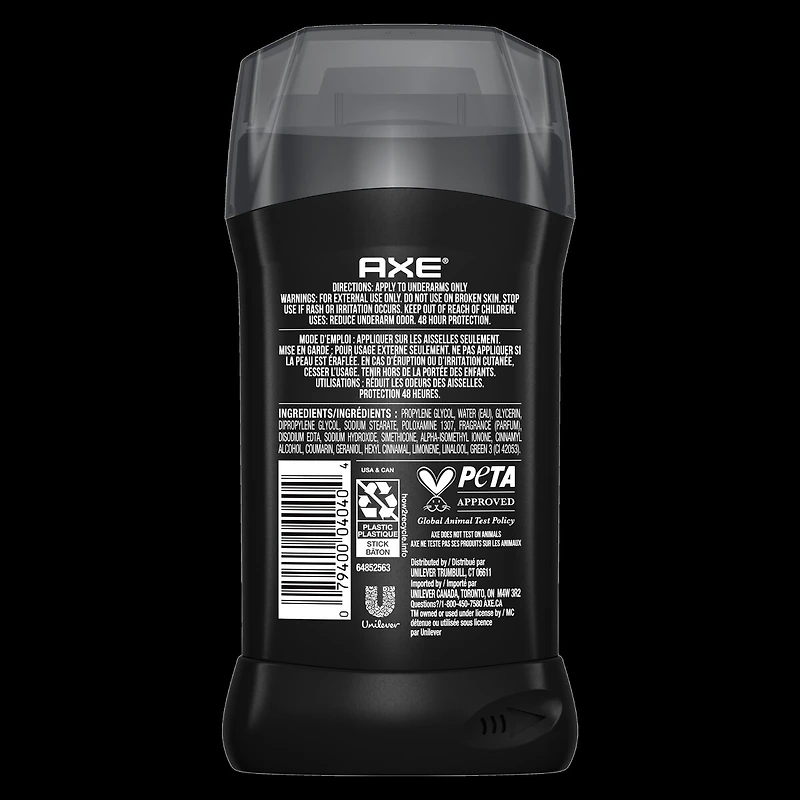 AXE Deodorant Stick for Long Lasting Odour Protection Dark Temptation Dark Chocolate Men's Deodorant 48 hours high definition scent 85 GR