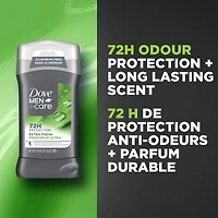 Désodorisant en Bâton formulé sans aluminium pour 72 h de protection Dove Men+Care  Extra Fresh avec vitamine E et hydratant triple action